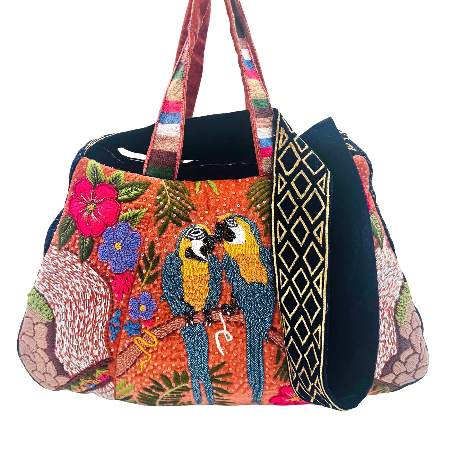 The Malibu Luxe Hobo - Hand Embroidered Limited Edition Hobo Bag