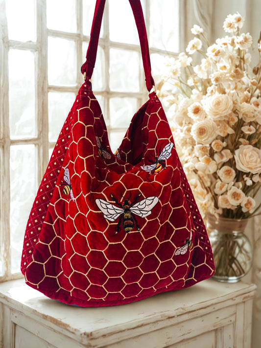 The Melissa Tote - Handcrafted Embroidered Tote Bag