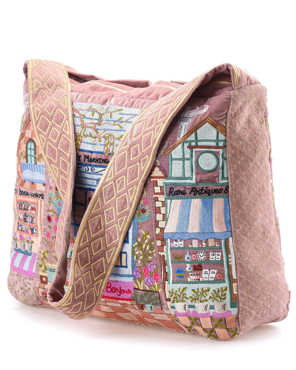 The Chelsea Luxe Tote - Dusty Rose - Embroidered Tote Bag