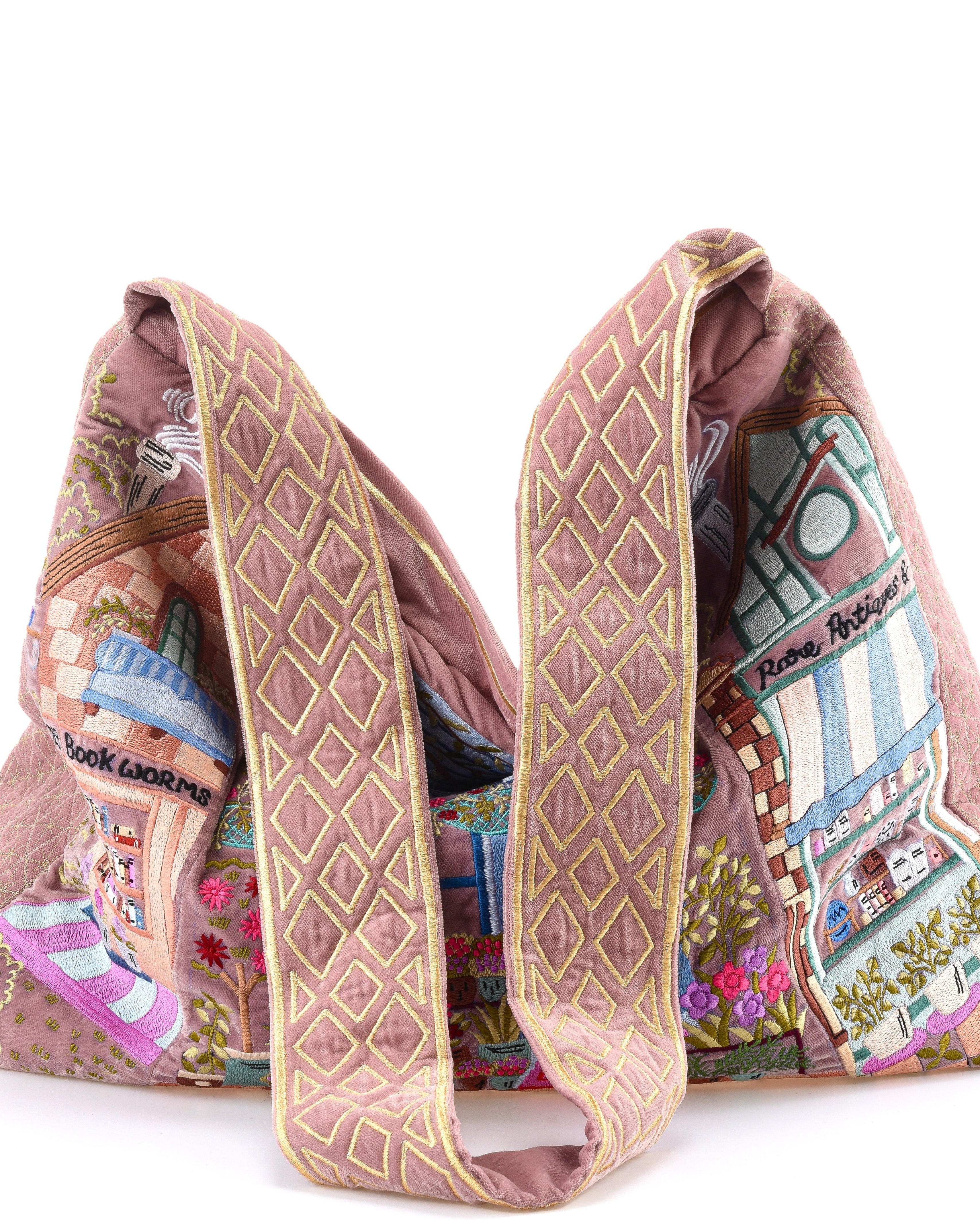 The Chelsea Luxe Tote - Dusty Rose - Embroidered Tote Bag