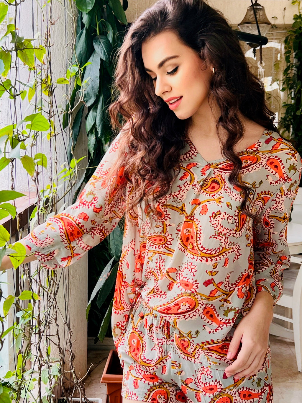 Maeve Mix Print Shorts