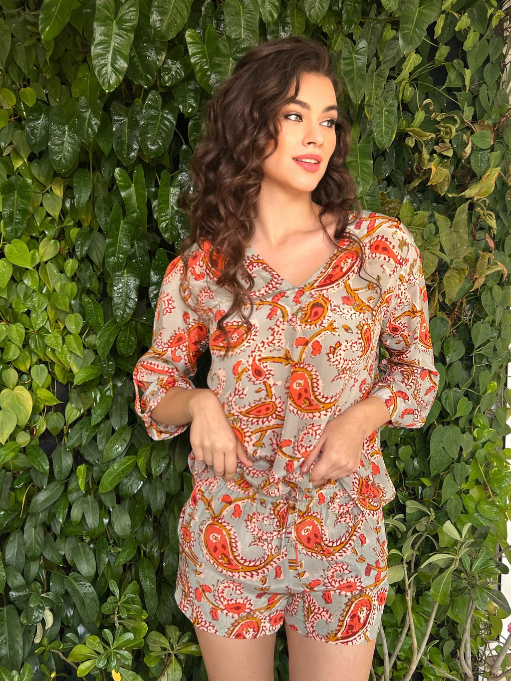 Maeve Mix Print Shorts