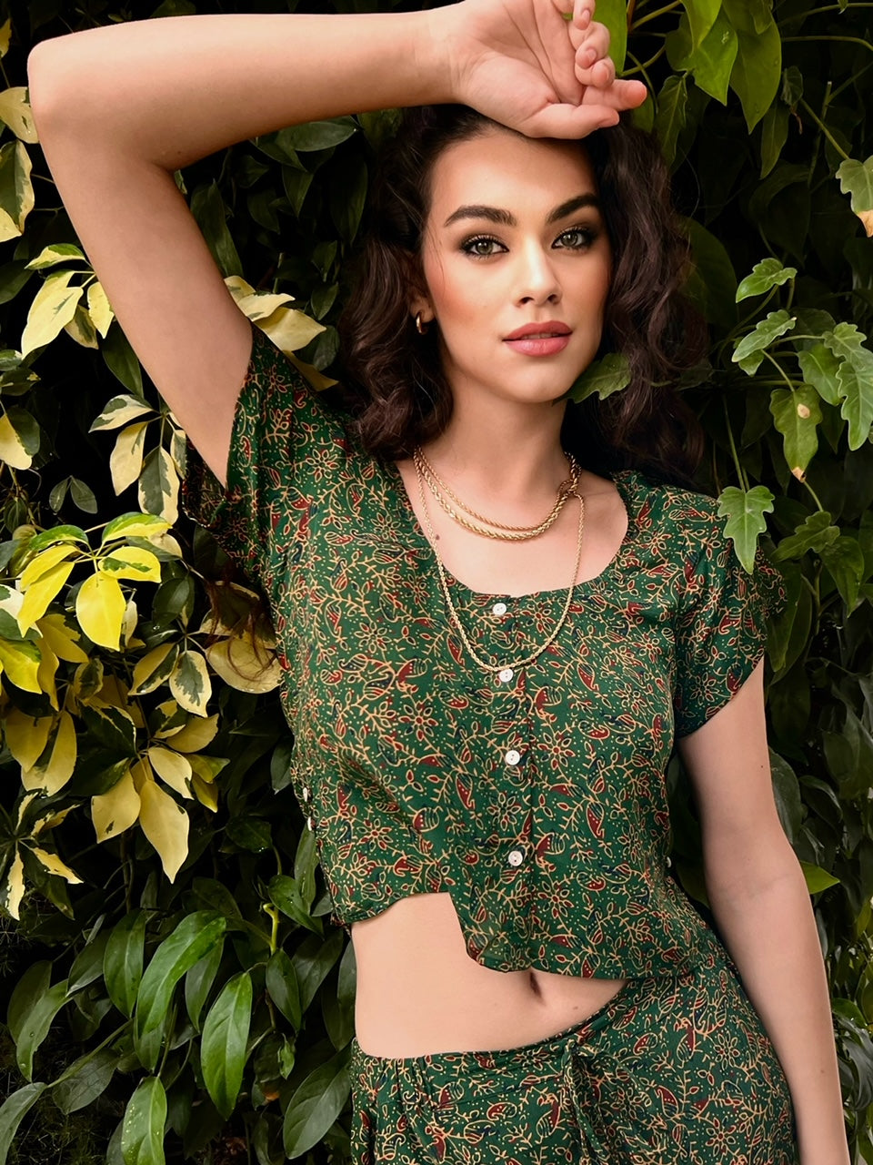 Layla Green Crop Top