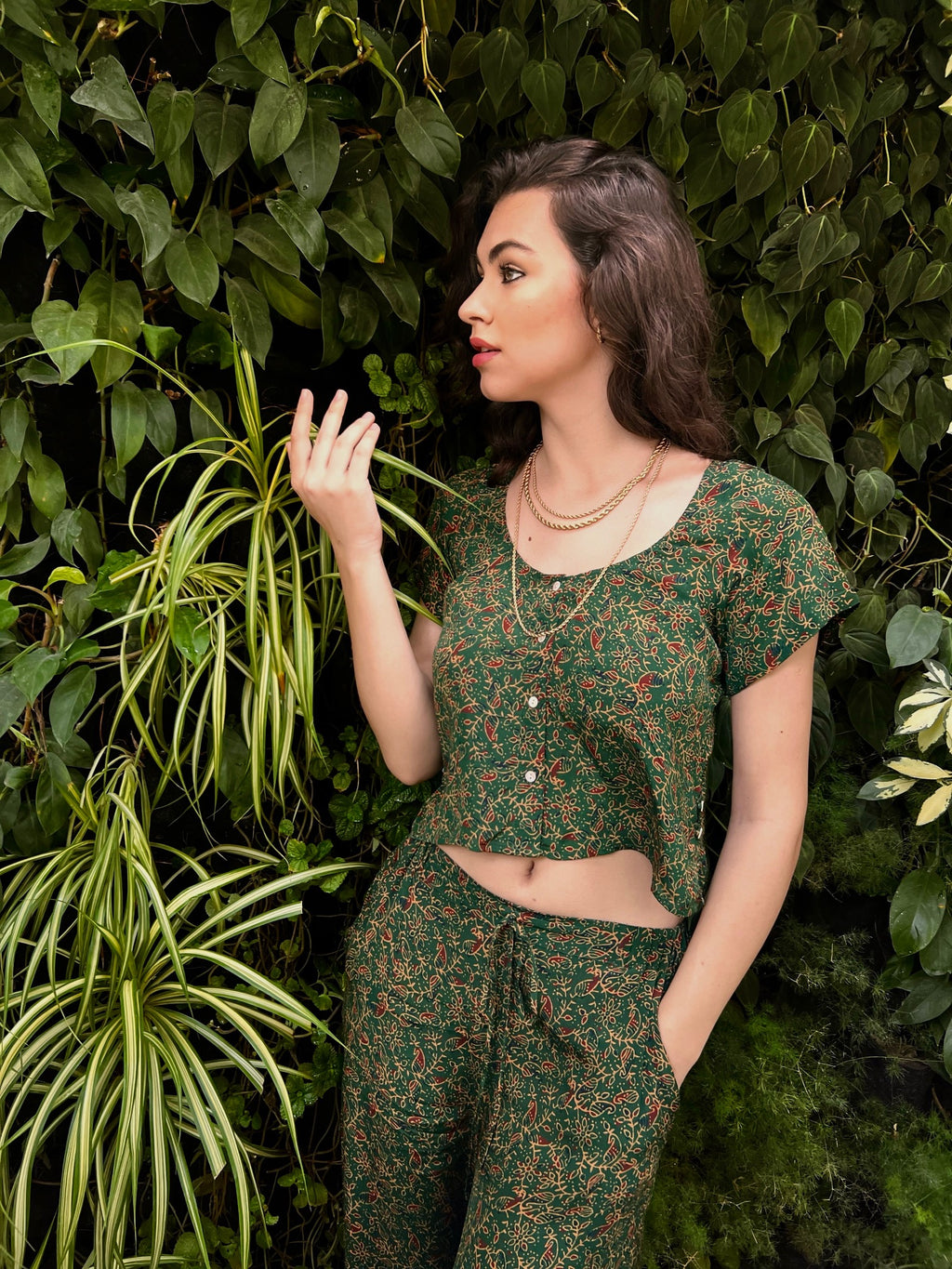 Layla Green Crop Top