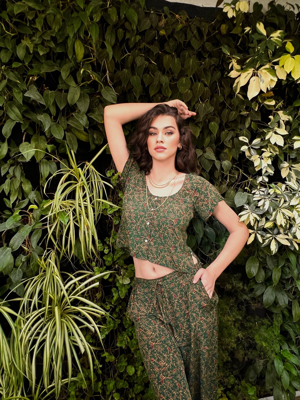 Layla Green Crop Top