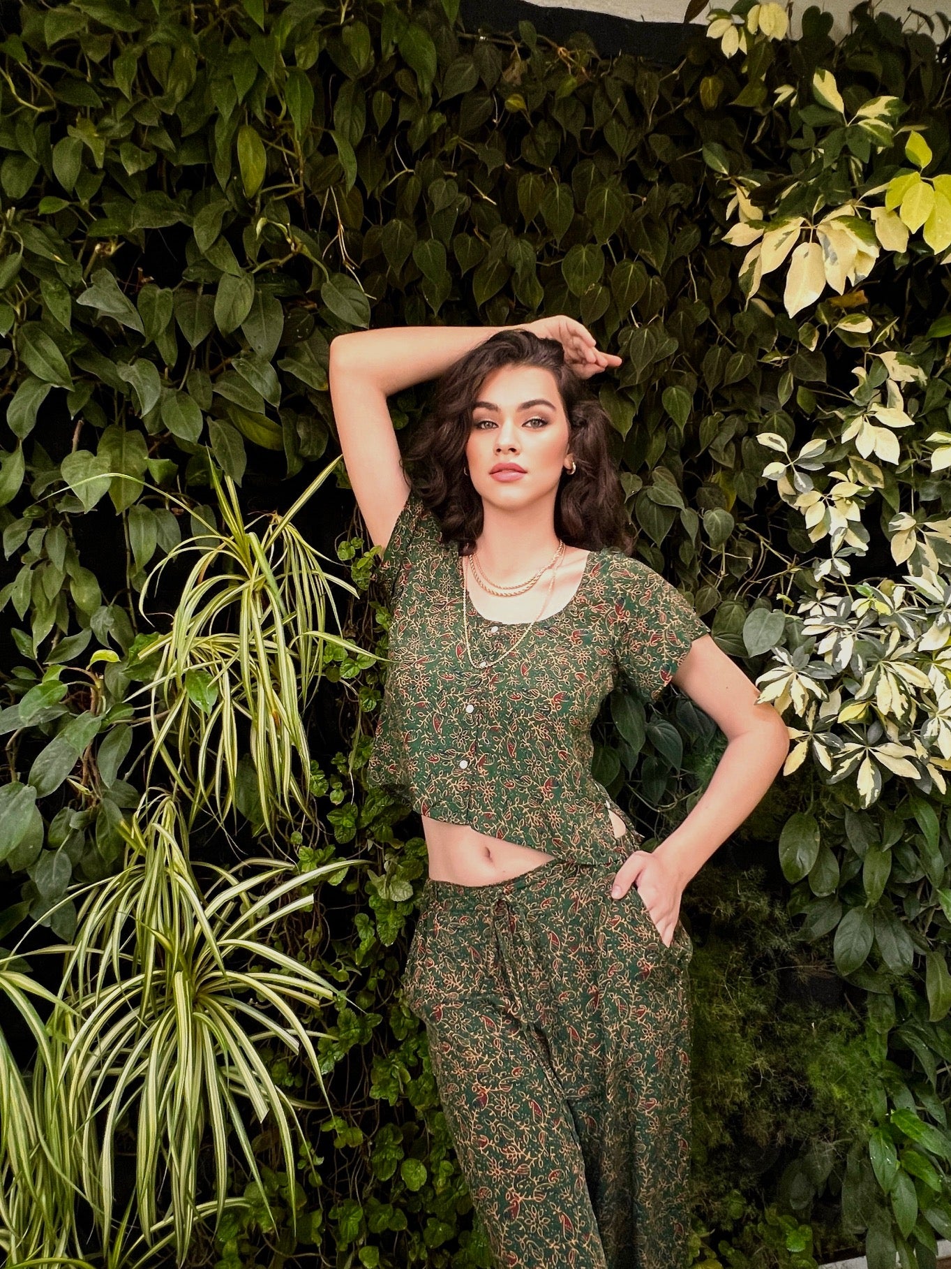 Layla Green Crop Top