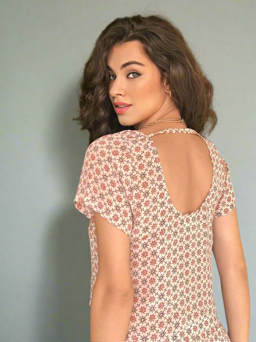 Layla Beige Crop Top