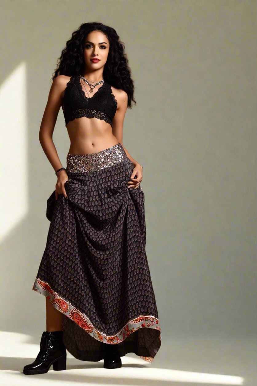 Eve Sequinned Maxi Skirt