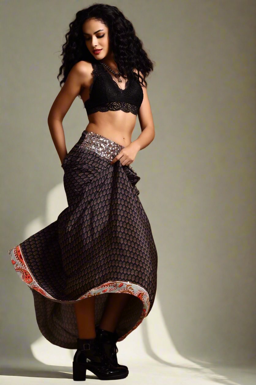Eve Sequinned Maxi Skirt