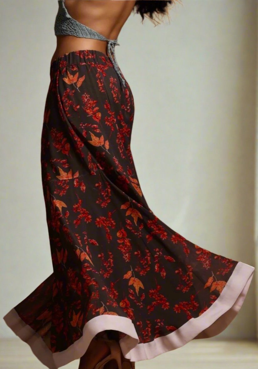 Avni Flowing Maxi Skirt Slate