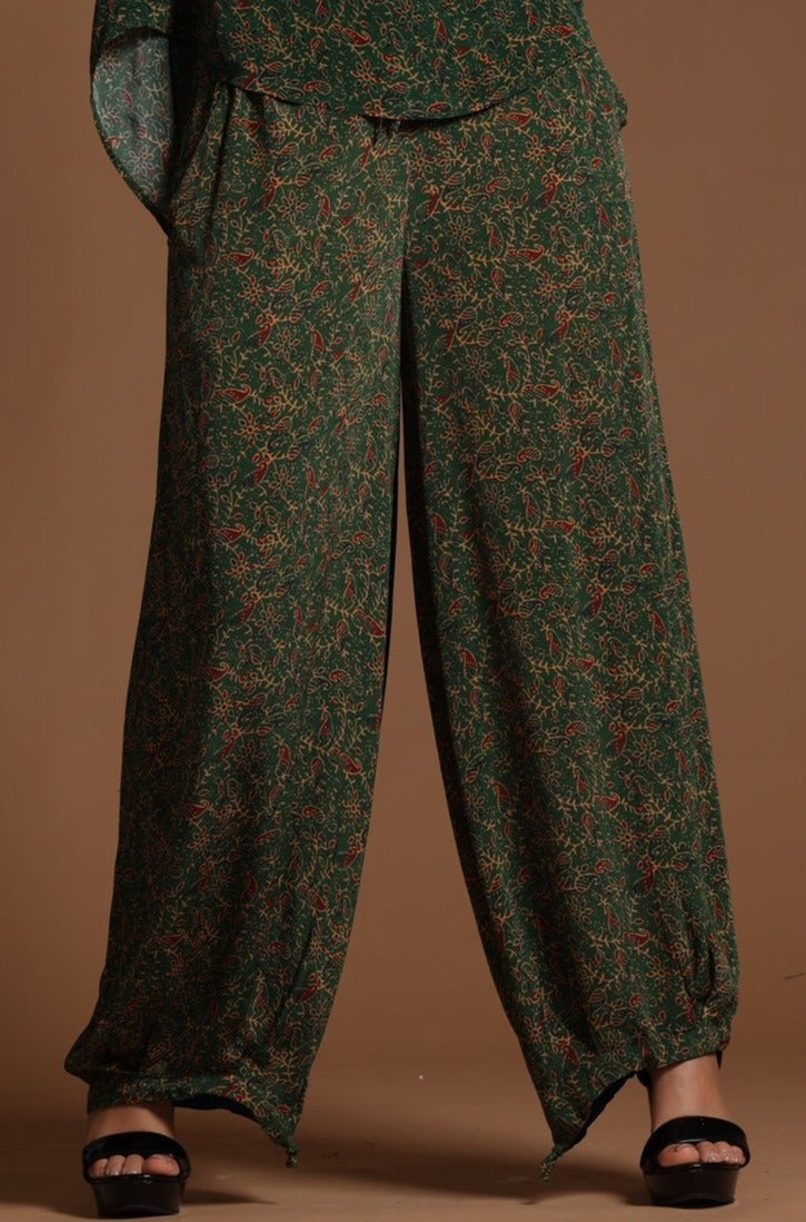 The Reva Wide Leg Pants Green