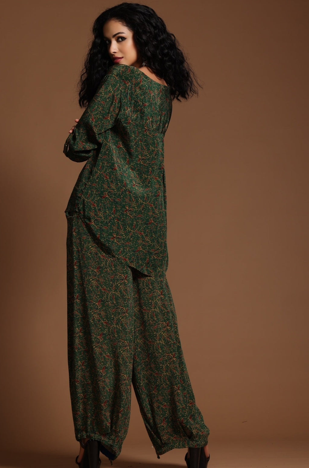 The Reva Wide Leg Pants Green