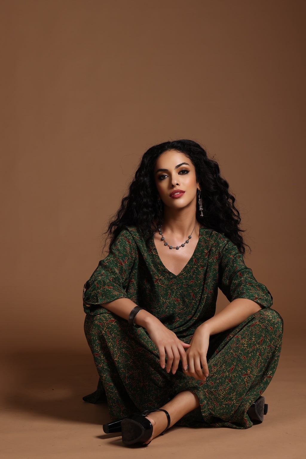 The Reva Wide Leg Pants Green