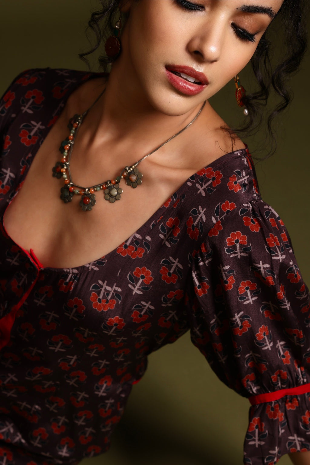 The Tara Midi Dress Brown