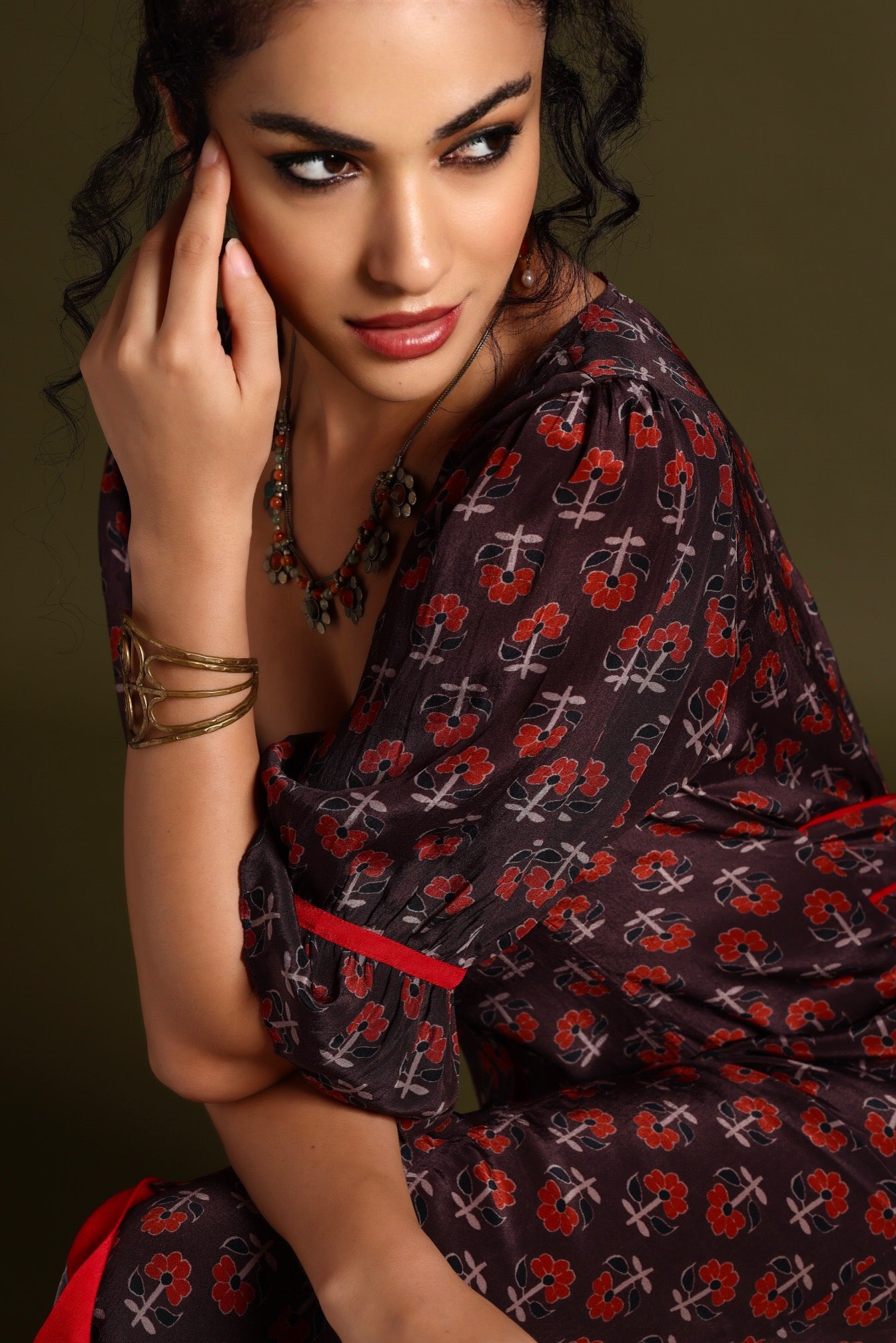 The Tara Midi Dress Brown