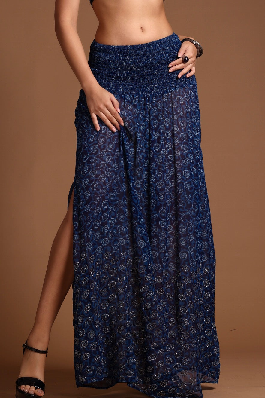 The Poppy Maxi Skirt Blue