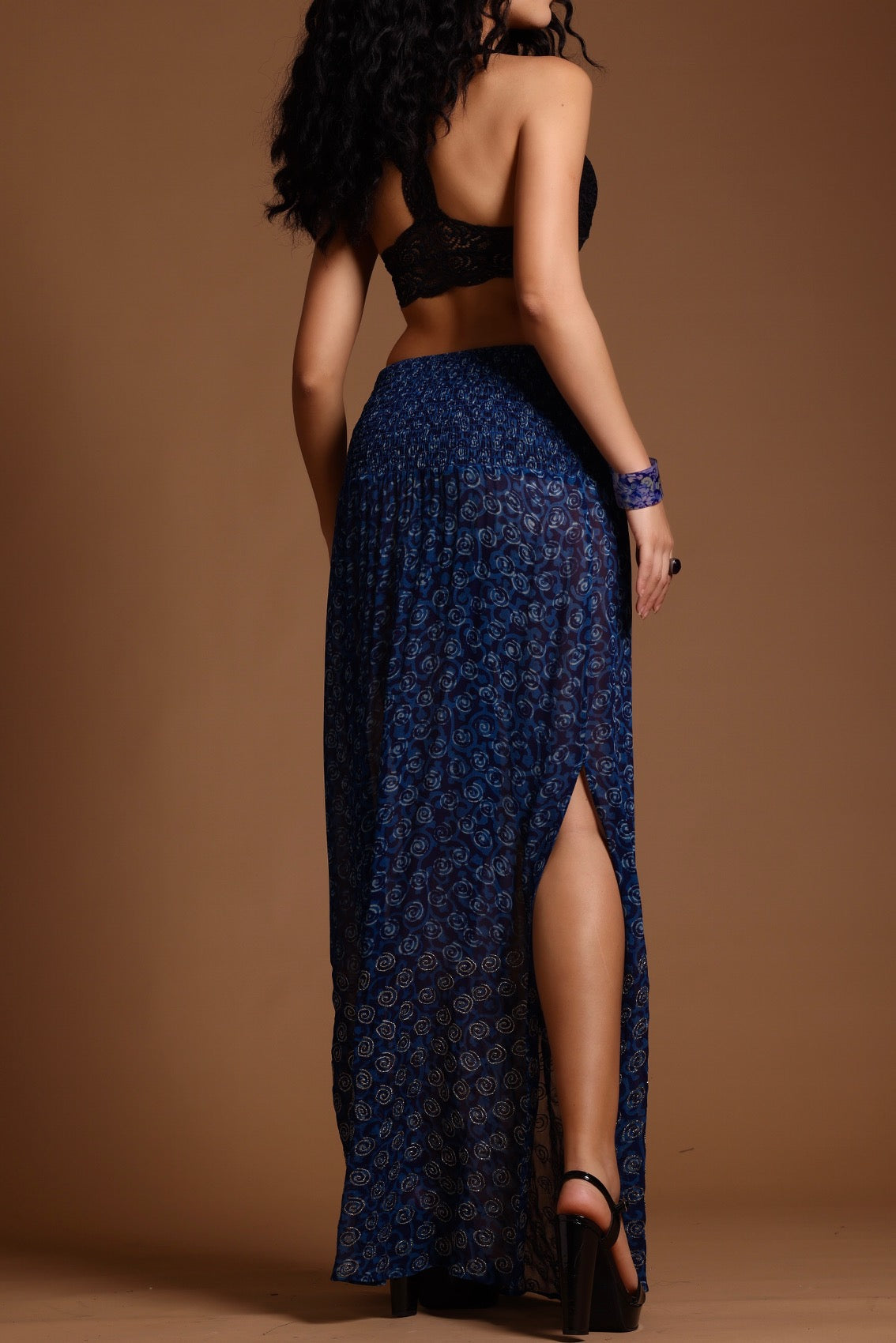 The Poppy Maxi Skirt Blue