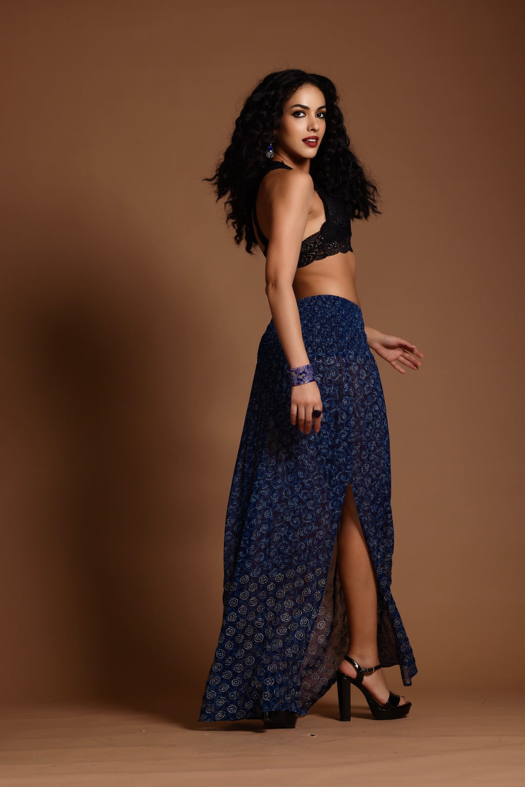 The Poppy Maxi Skirt Blue