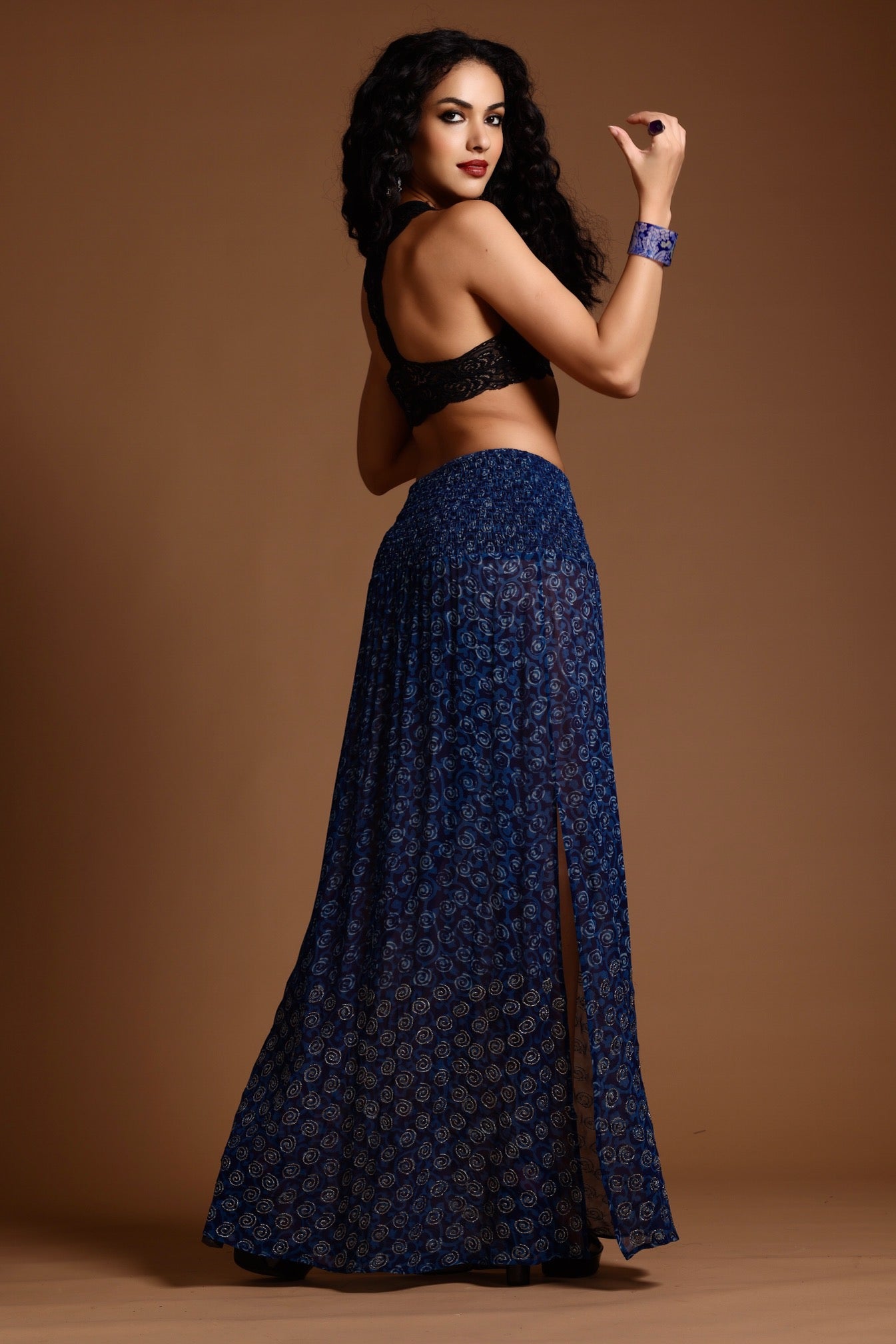 The Poppy Maxi Skirt Blue