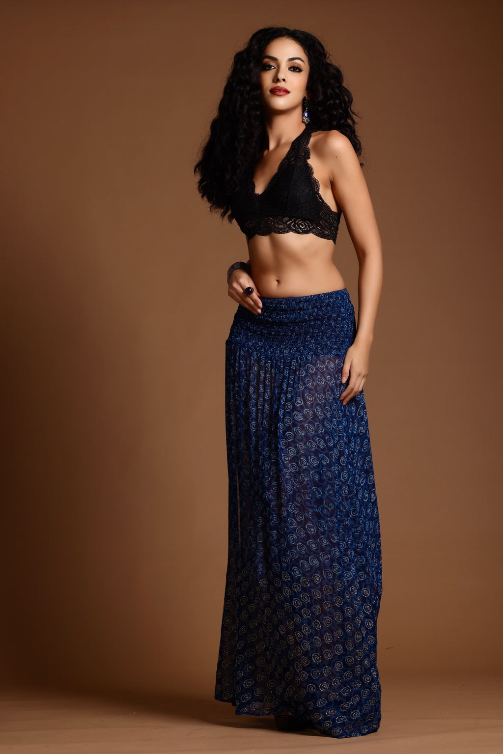 The Poppy Maxi Skirt Blue