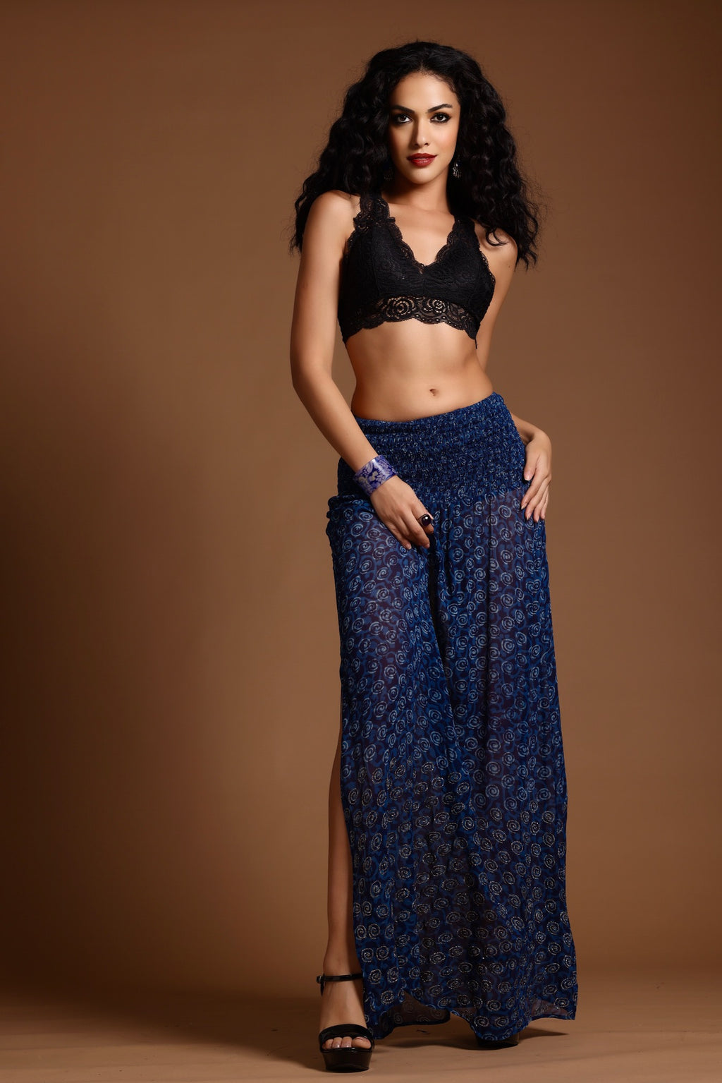The Poppy Maxi Skirt Blue