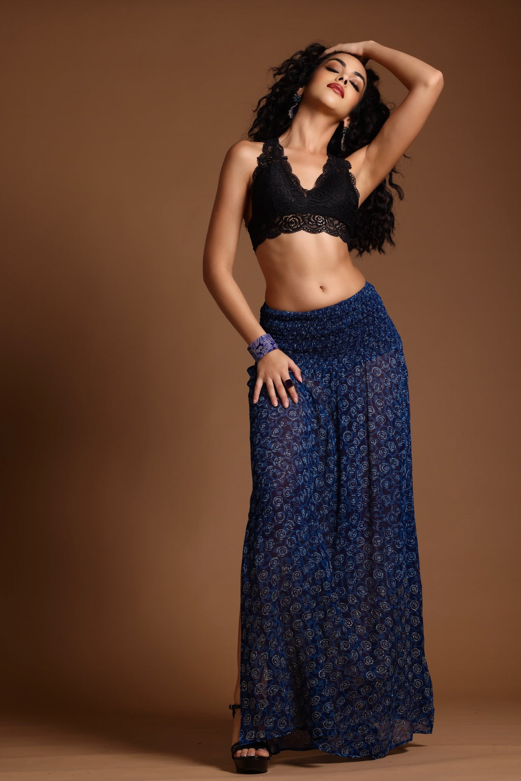 The Poppy Maxi Skirt Blue