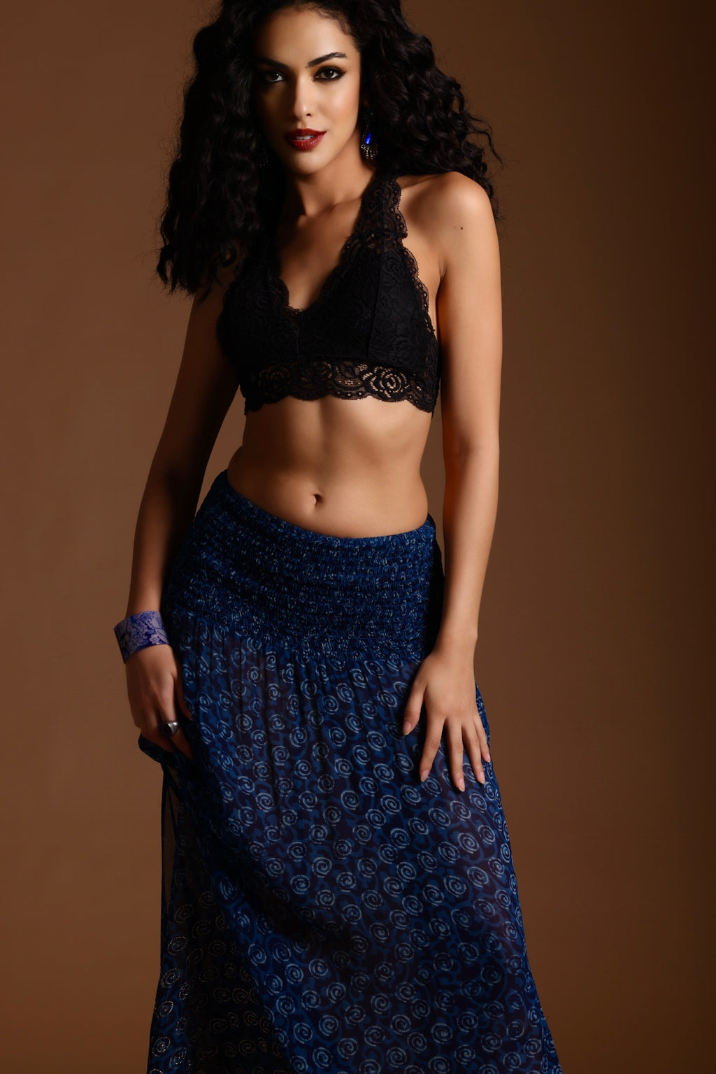 The Poppy Maxi Skirt Blue