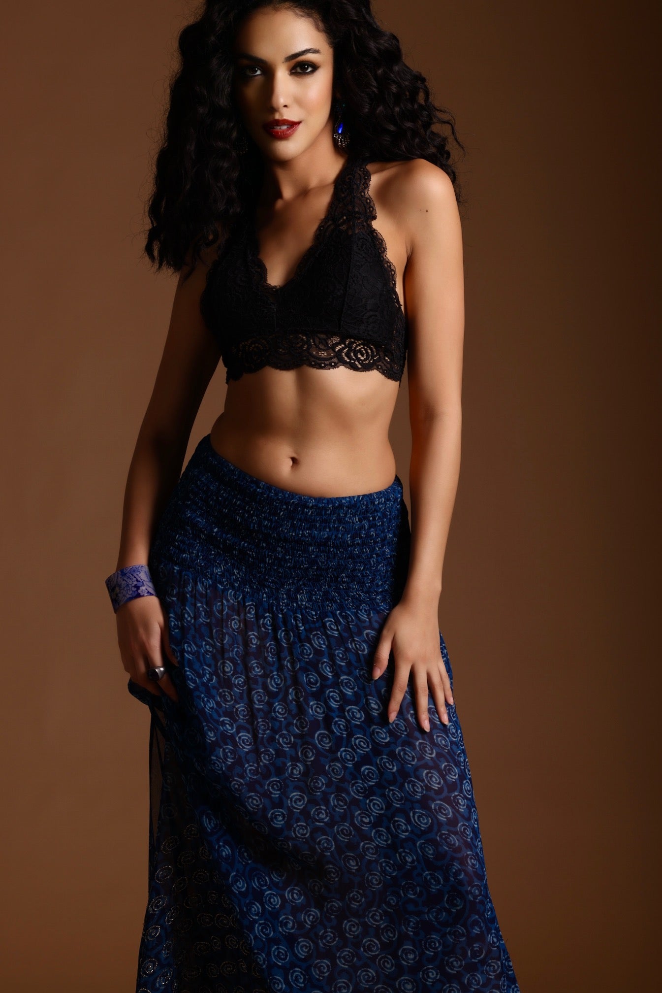The Poppy Maxi Skirt Blue