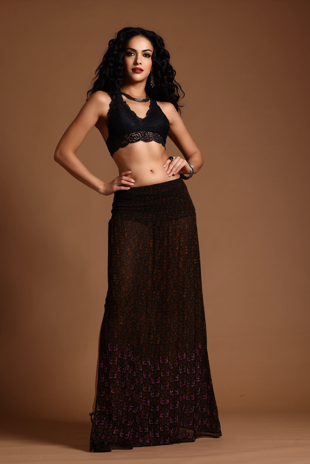 The Poppy Maxi Skirt Brown
