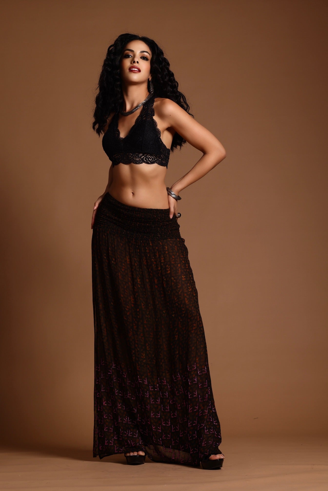 The Poppy Maxi Skirt Brown