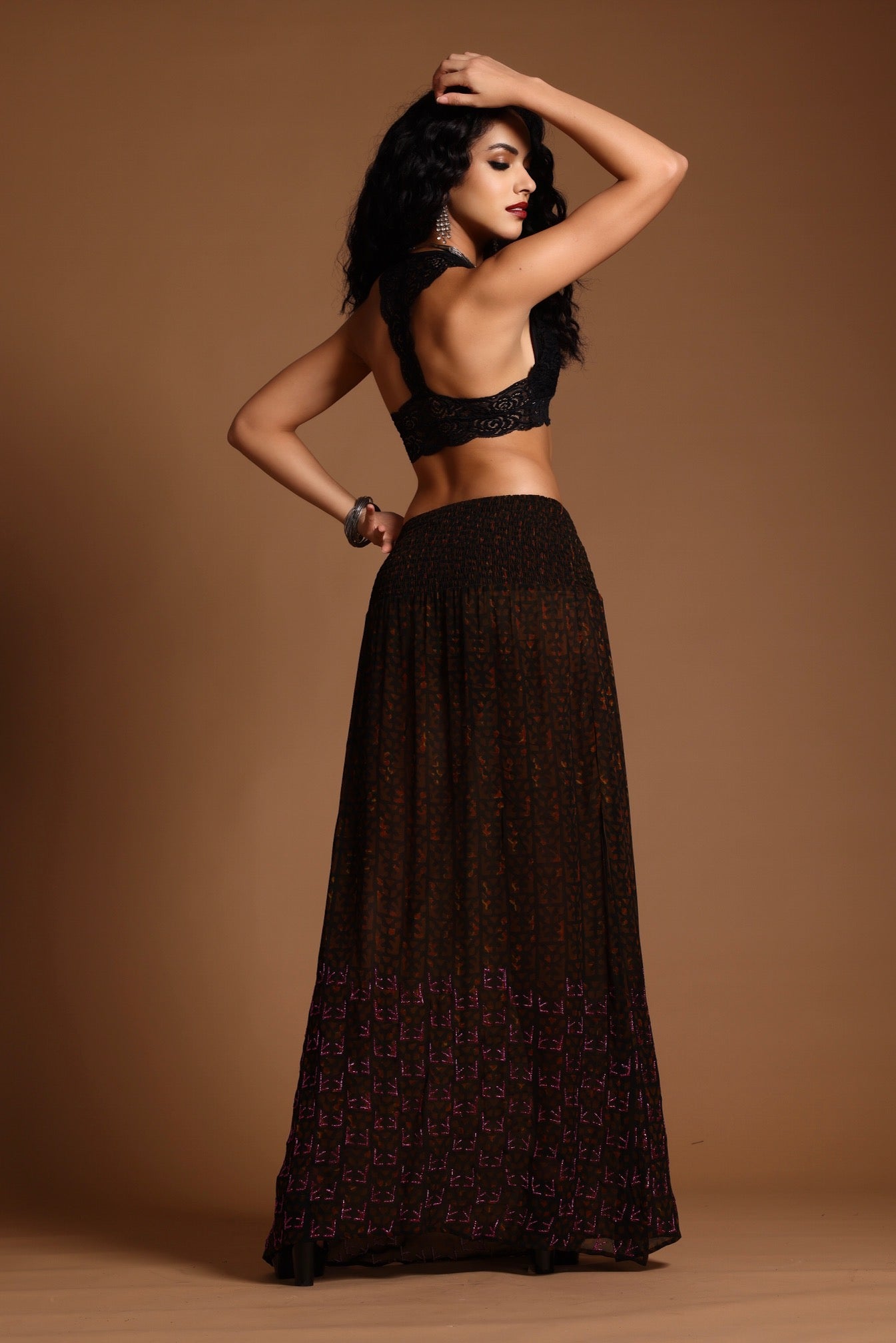 The Poppy Maxi Skirt Brown