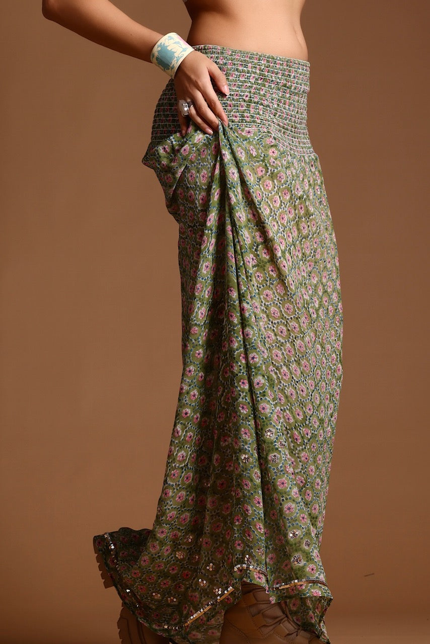 The Poppy Maxi Skirt Green