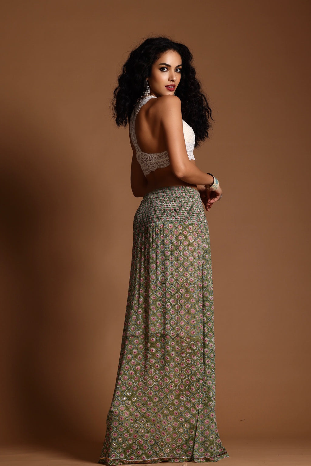 The Poppy Maxi Skirt Green