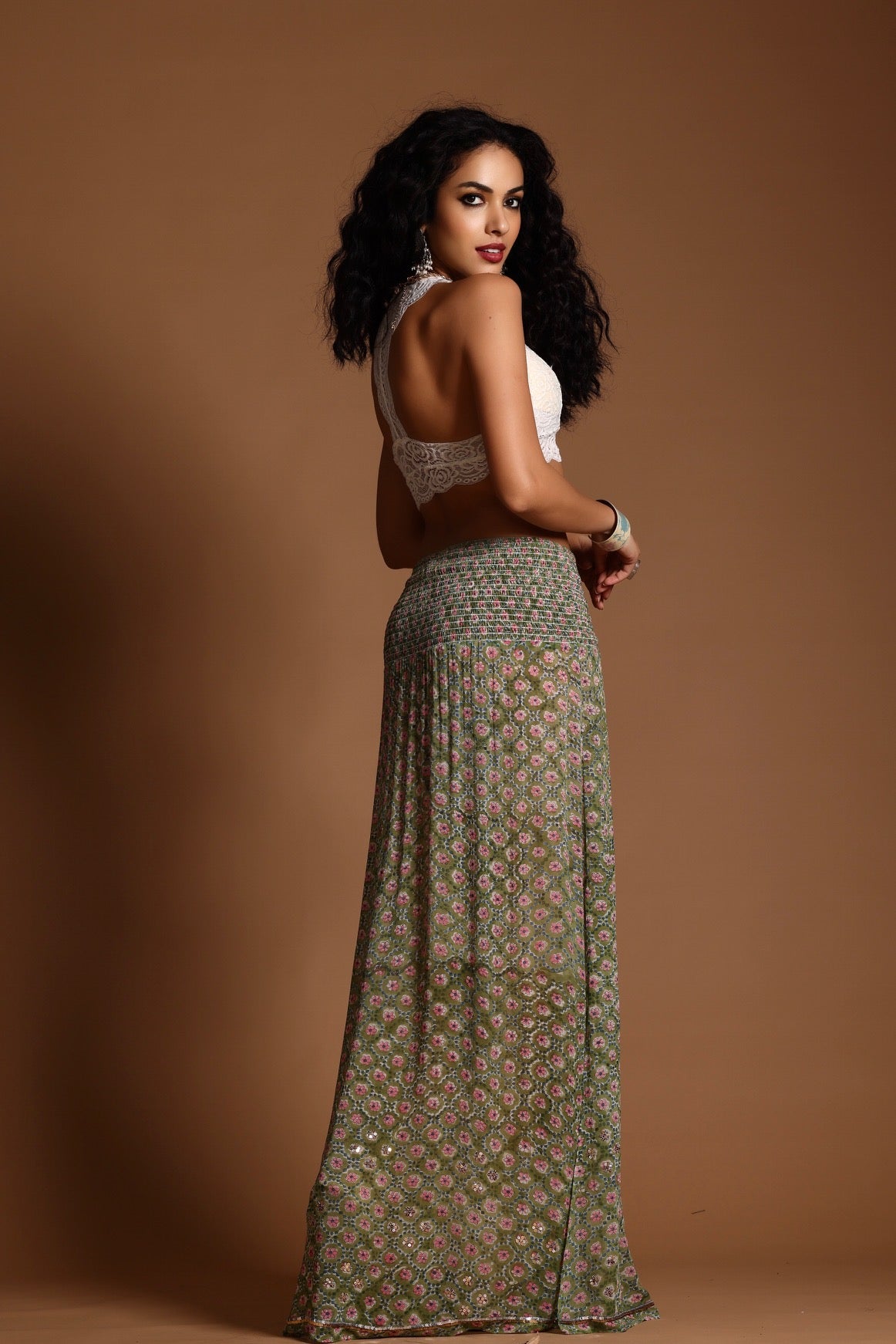 The Poppy Maxi Skirt Green