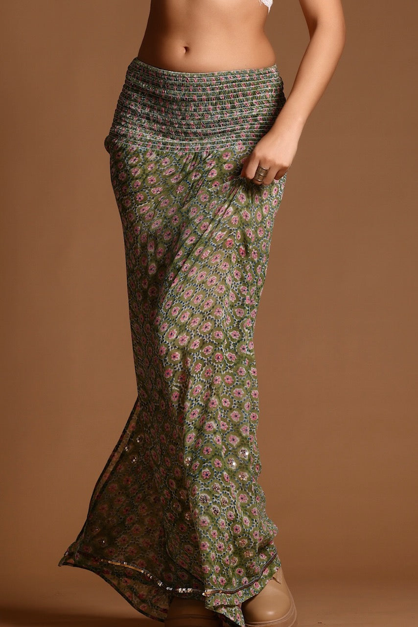 The Poppy Maxi Skirt Green