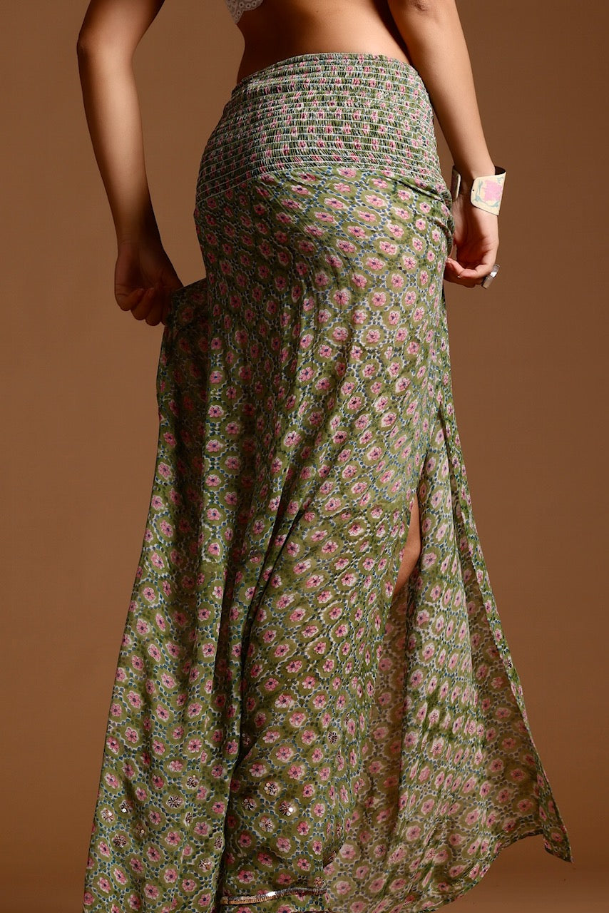 The Poppy Maxi Skirt Green