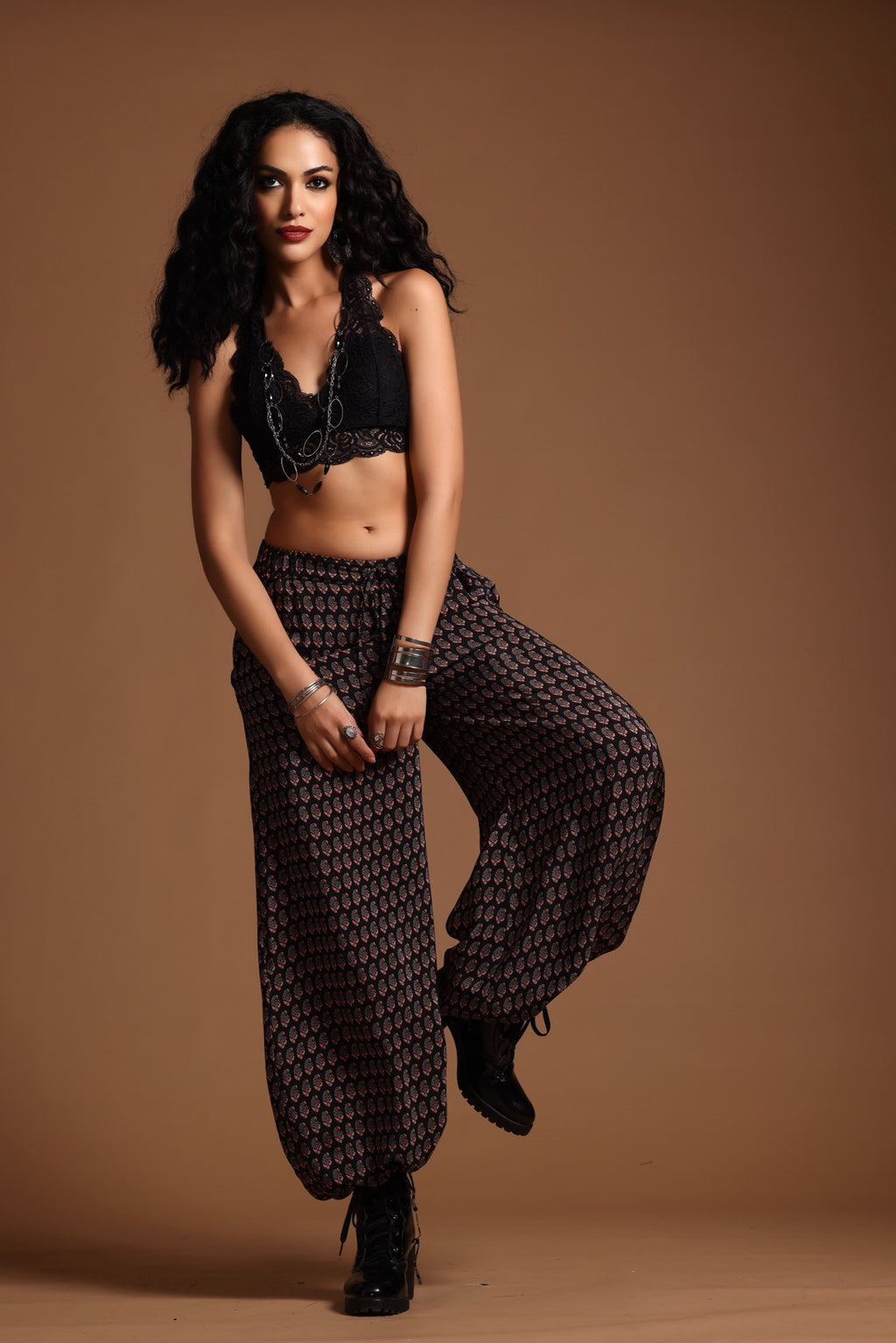 The Reva Wide Leg Pants Black