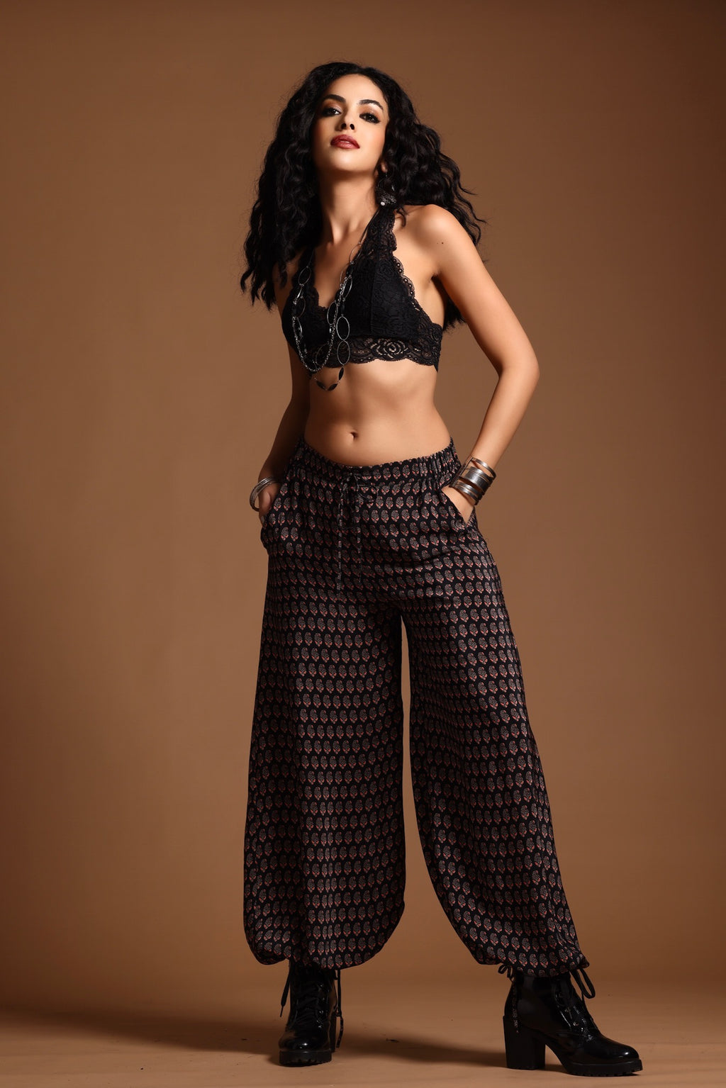The Reva Wide Leg Pants Black