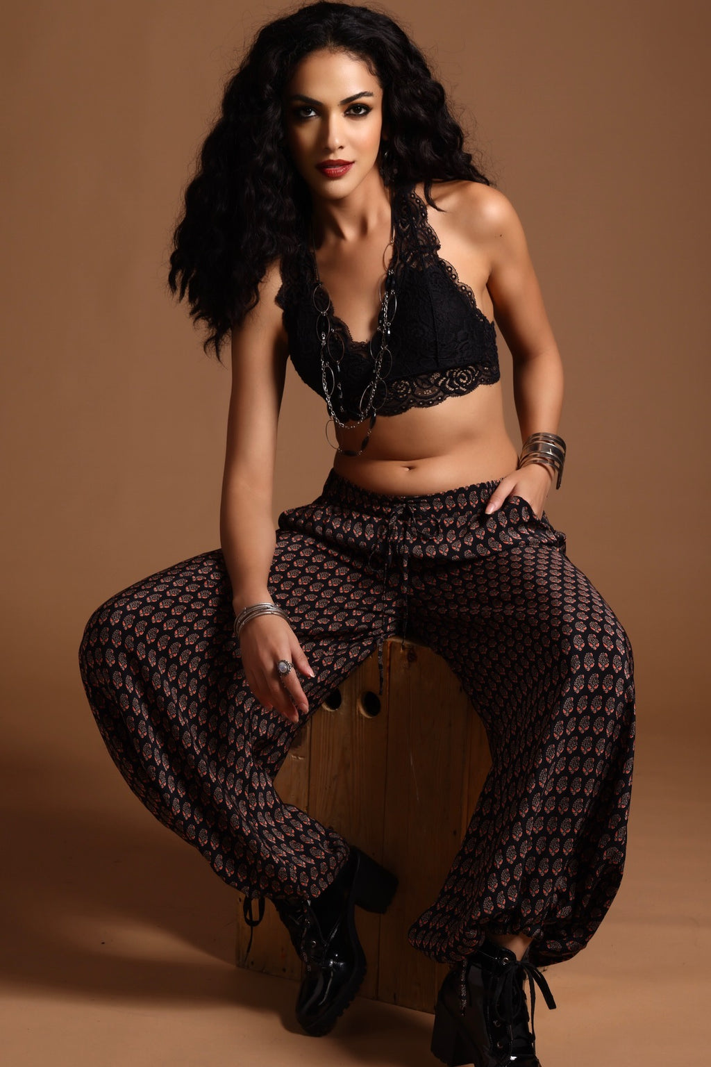 The Reva Wide Leg Pants Black