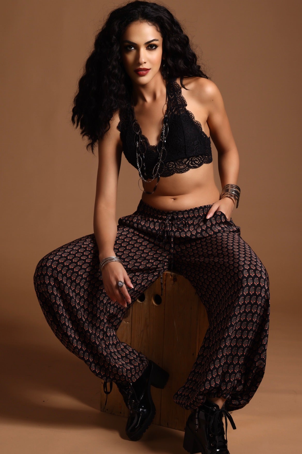 The Reva Wide Leg Pants Black