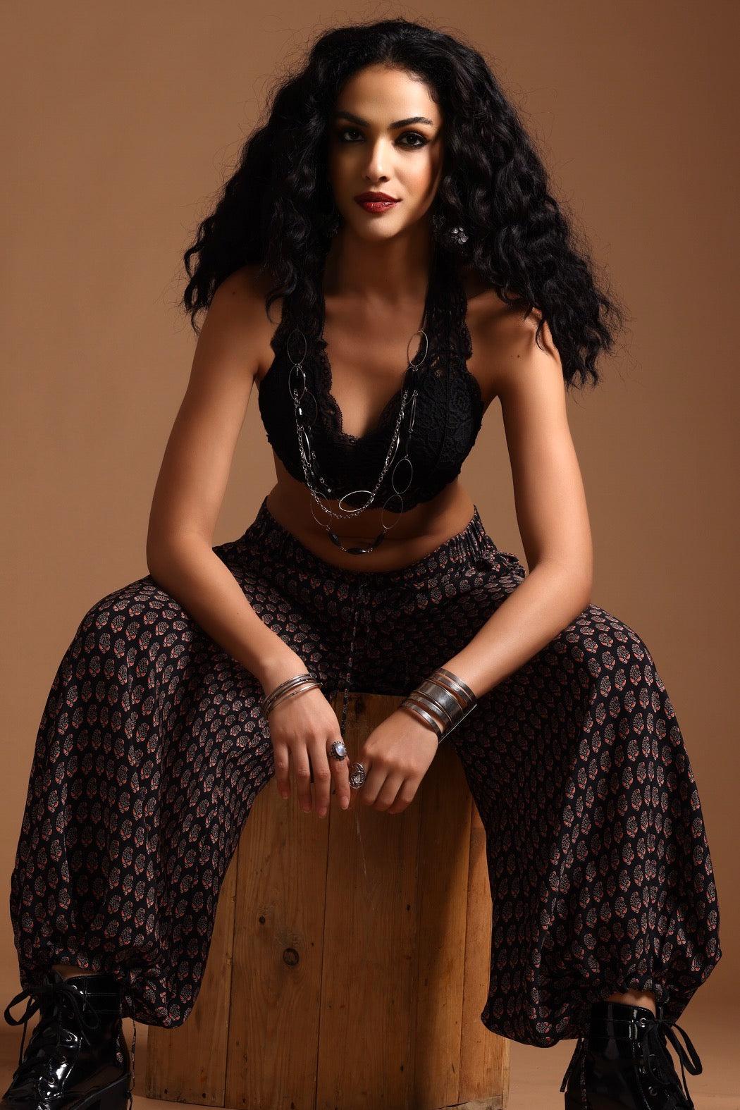 The Reva Wide Leg Pants Black