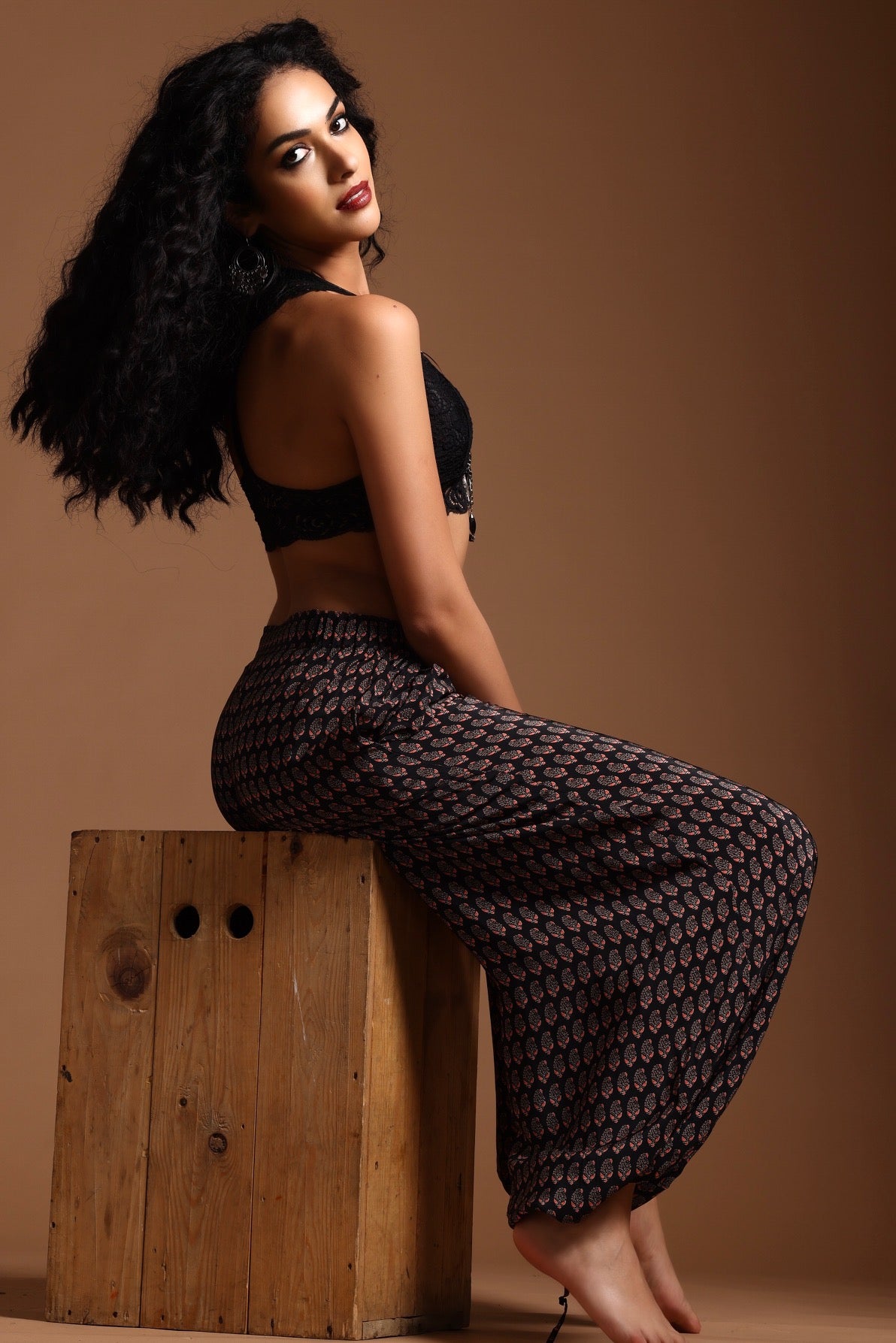 The Reva Wide Leg Pants Black