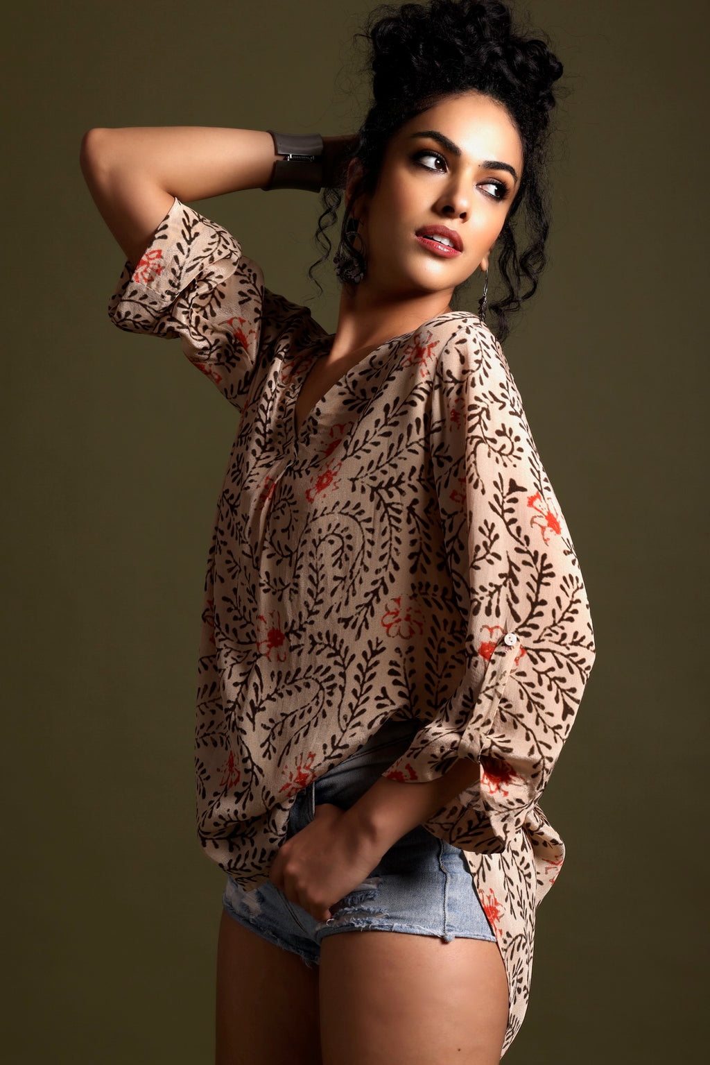 The Hailey Long Sleeve Blouse Floral Print