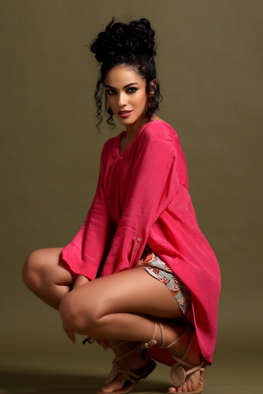 Hailey Long Sleeve Blouse Pink