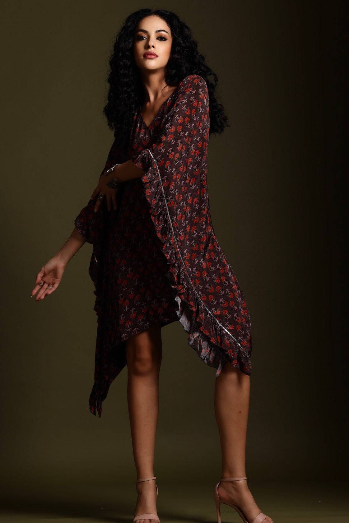 The Sita Kaftan Dress Brown