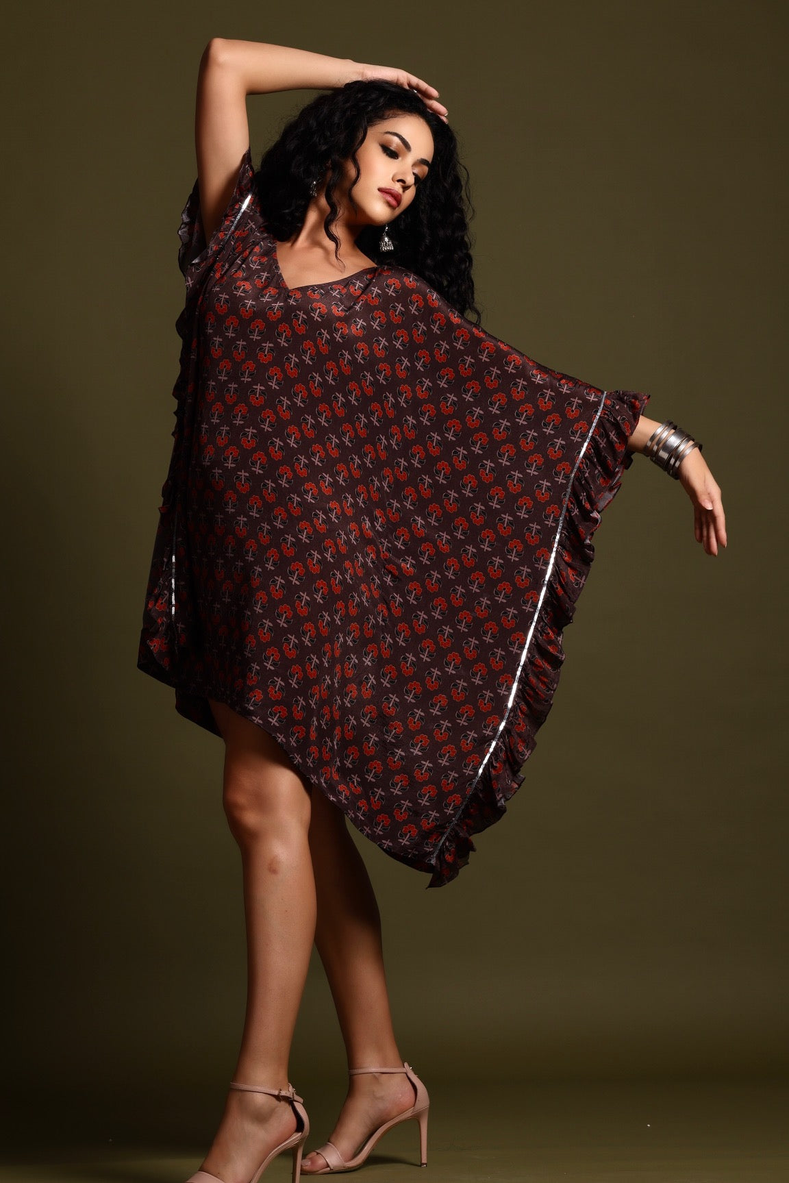 The Sita Kaftan Dress Brown