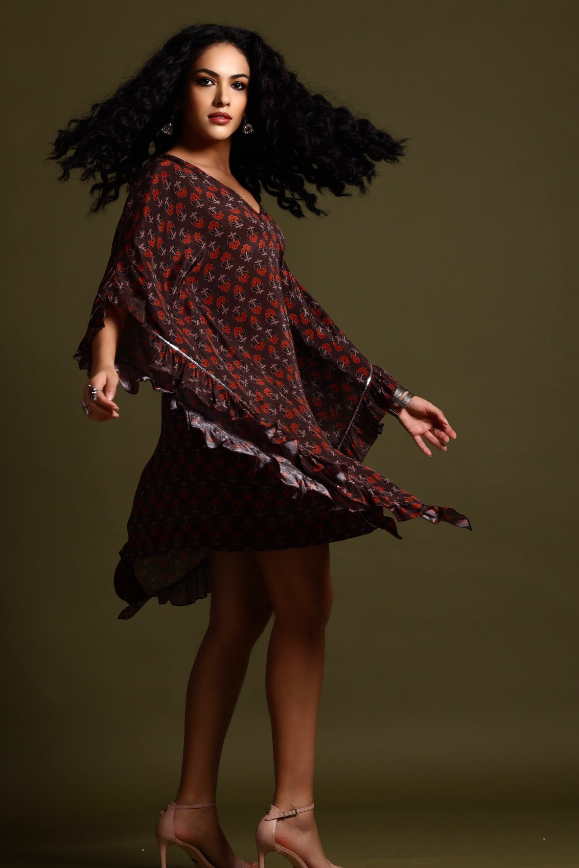 The Sita Kaftan Dress Brown