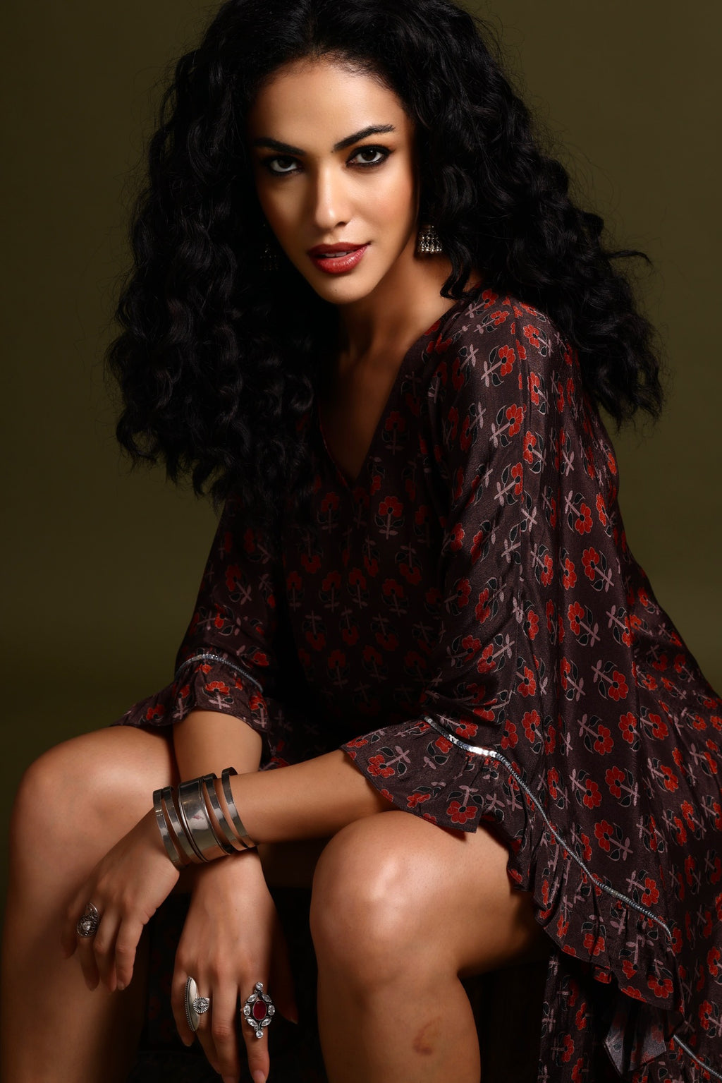 The Sita Kaftan Dress Brown