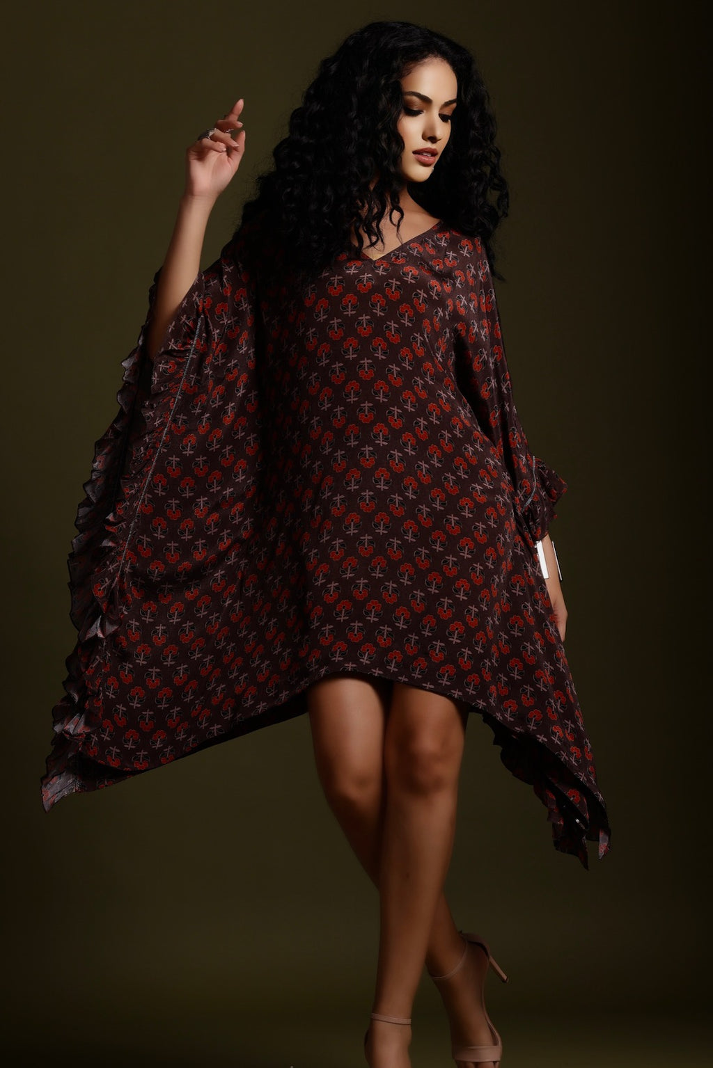 The Sita Kaftan Dress Brown