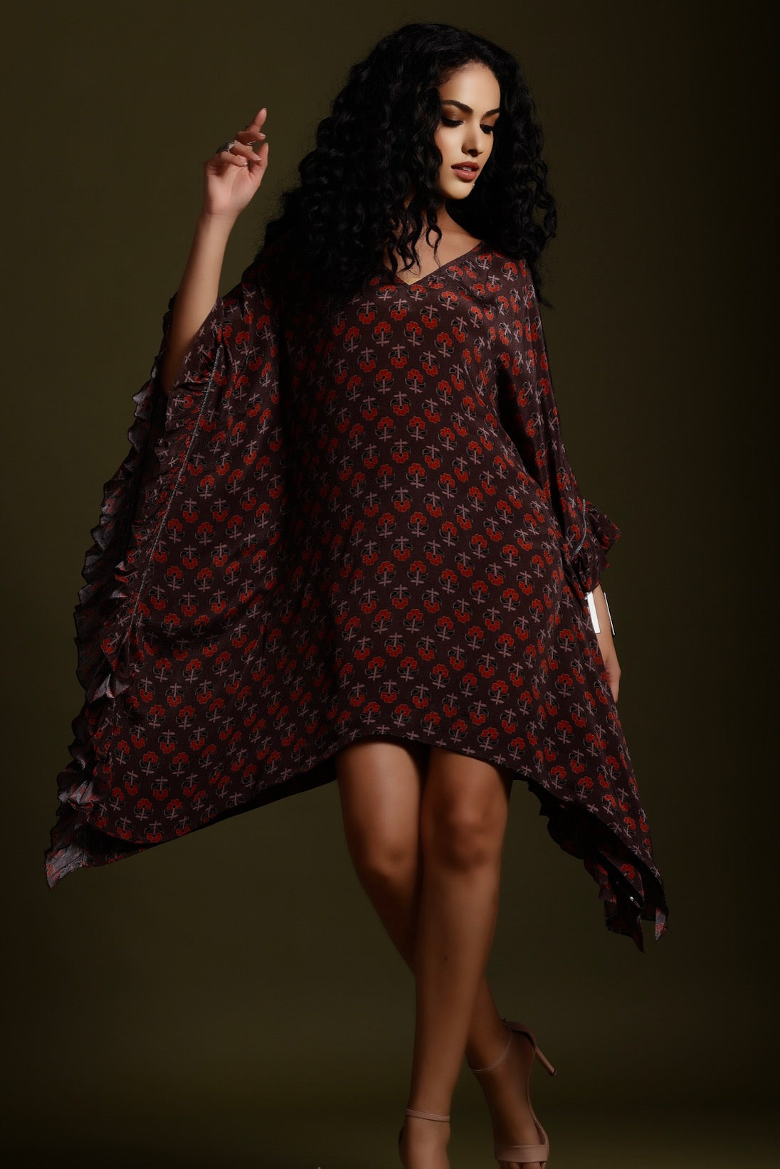 The Sita Kaftan Dress Brown